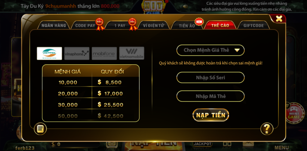 Những lỗi thường gặp khi nạp tiền Hit Club qua Momo và cách khắc phục