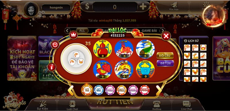 Hướng dẫn cách chơi bầu cua mini tại Hit Club